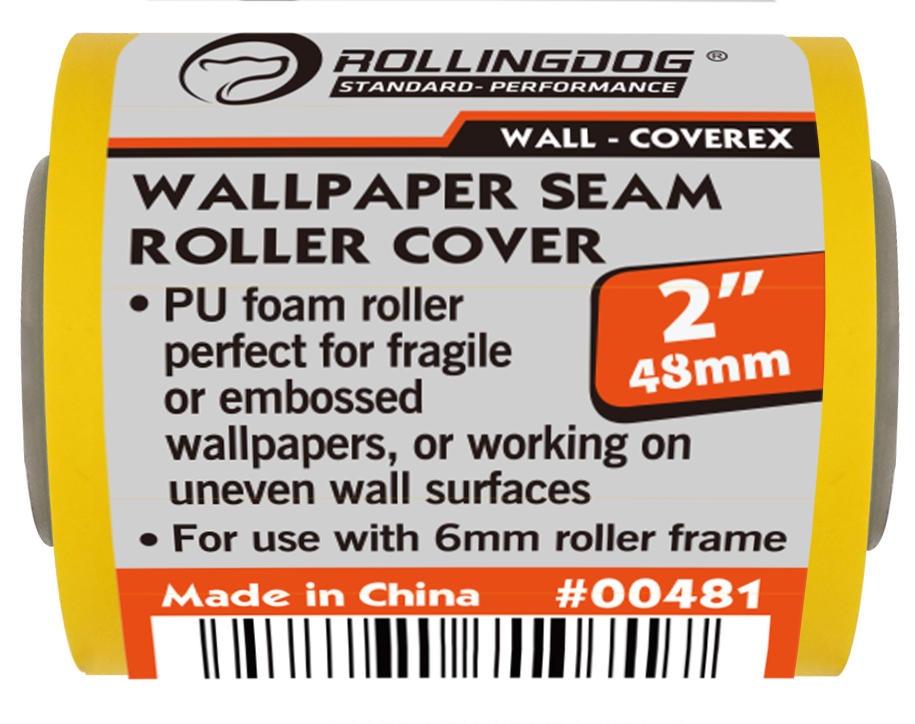 ROLLINGDOG USA 2" Wallpaper Seam Roller Cover | PU Foam Roller for Delicate & Embossed Wallpaper | Detail View | Pro Tool ...