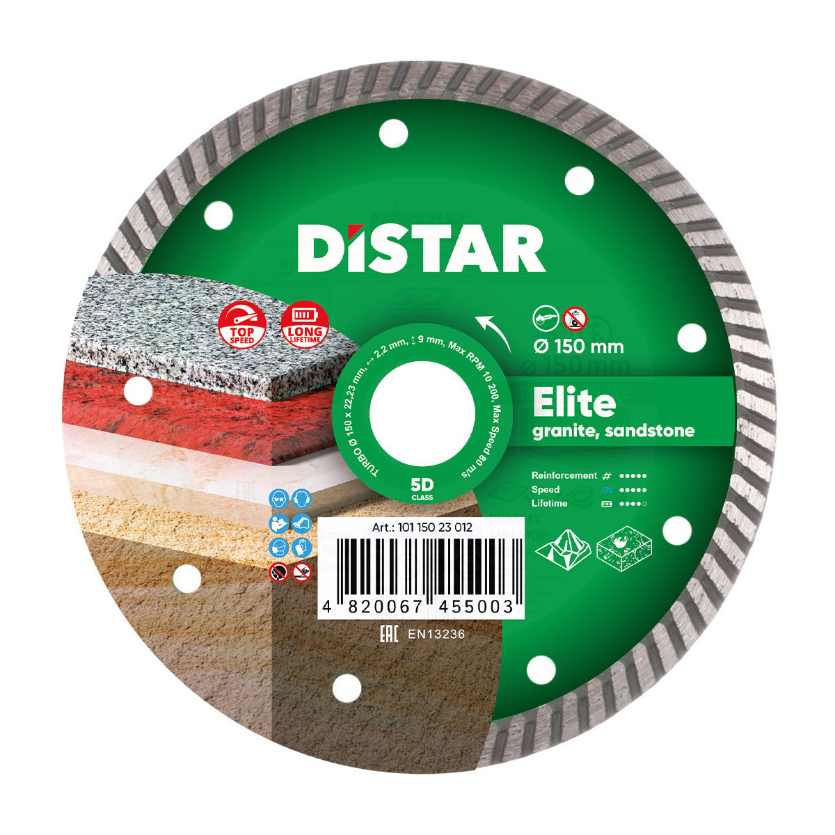 Diamond blade with Distar branding on a white background