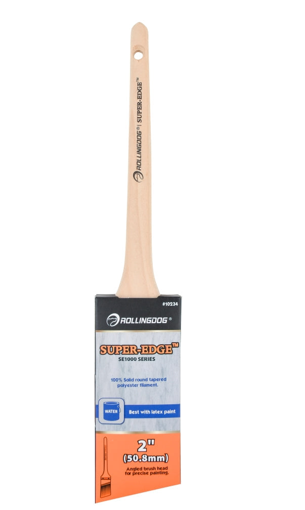 ROLLINGDOG USA SUPER-EDGE™ SE1000 Series Angular Paint Brushes | Precision Polyester Filament (Multiple Sizes) | Feature D...