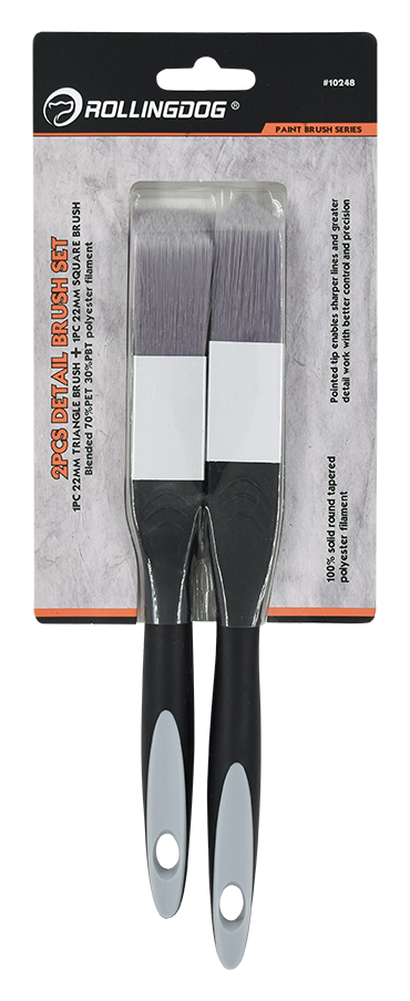 10248 DETAIL PRO™ 2PC detail brush set with triangle and square heads