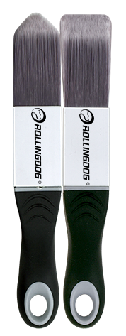 10593-10593-DETAIL PRO™ 2PC detail brush set with 4-sided and 3-sided heads and aluminum ferrules