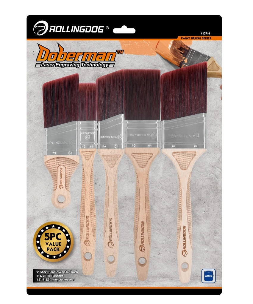 DOBERMAN 5PC paint brush set – professional painting brushes