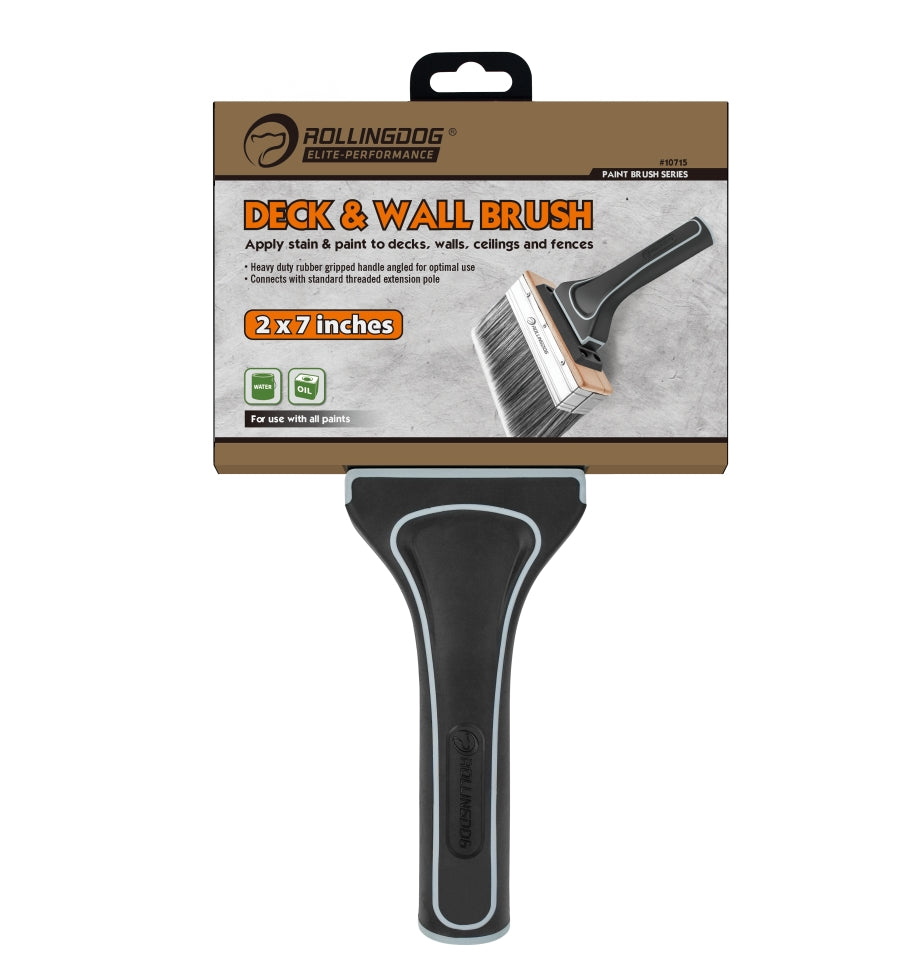 10715 THE MOLOSSUS™ Deck & Wall Brush with 2" x 7" wide head and stainless steel ferrule
