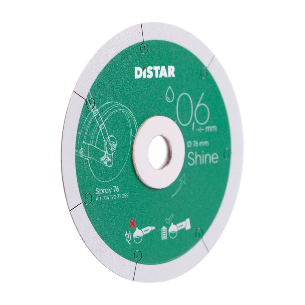 DISTAR Shine 3", 4" & 5" | Ultra-Thin Diamond Blade for Porcelain Tile
