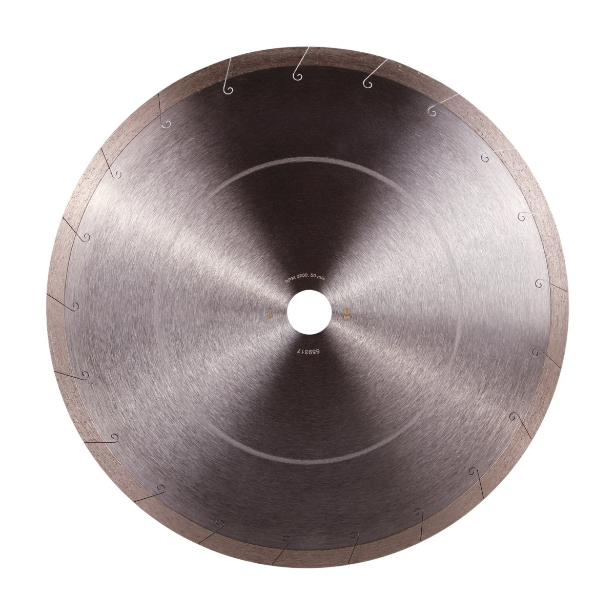 Diamond cutting wheel on a white background
