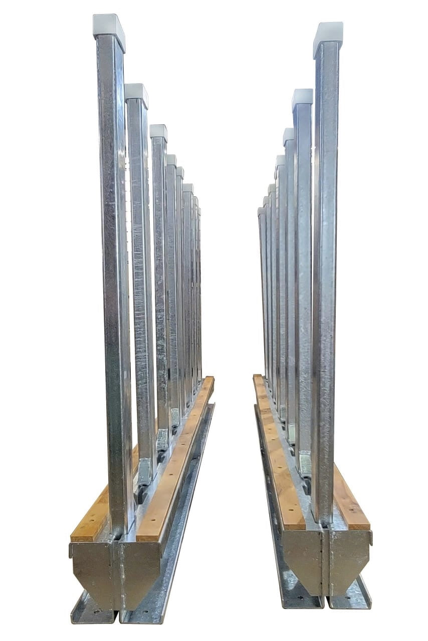 Weha 12 Ton 10' Slab Rack with 16 Galvanized Poles | Detail View | bundle rack | Pro Tool Haus