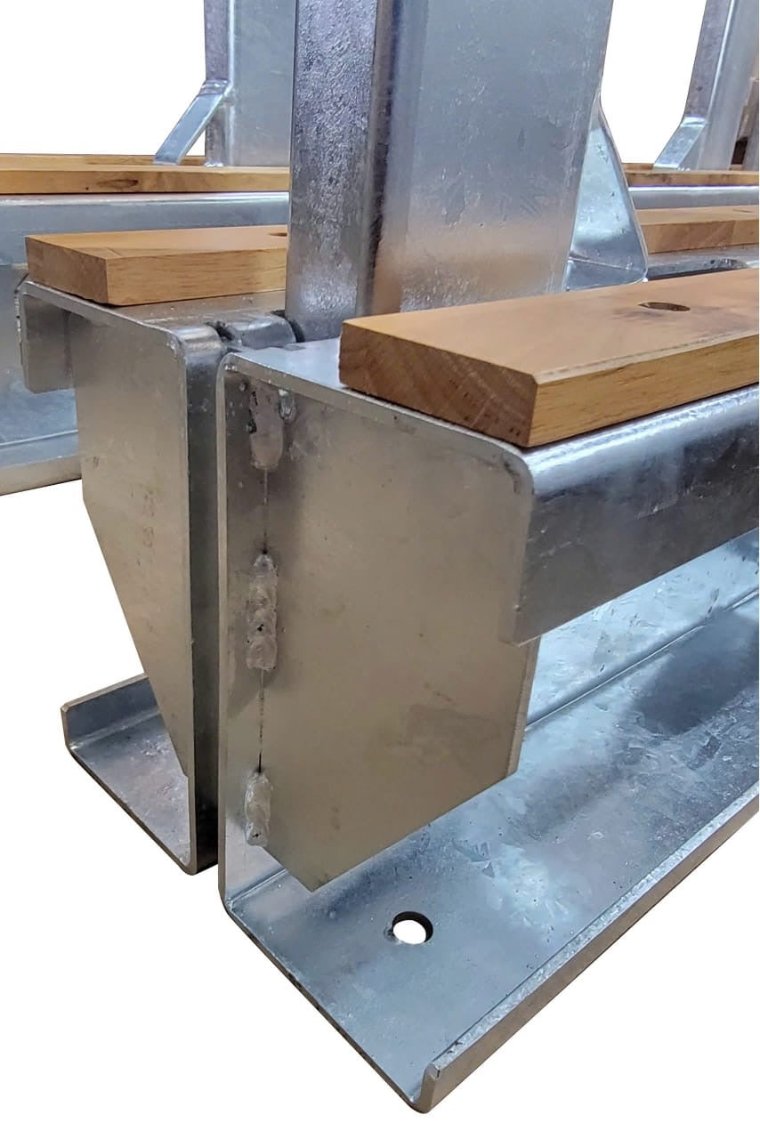 Weha 12 Ton 10' Slab Rack with 16 Galvanized Poles | Application View | bundle rack | Pro Tool Haus