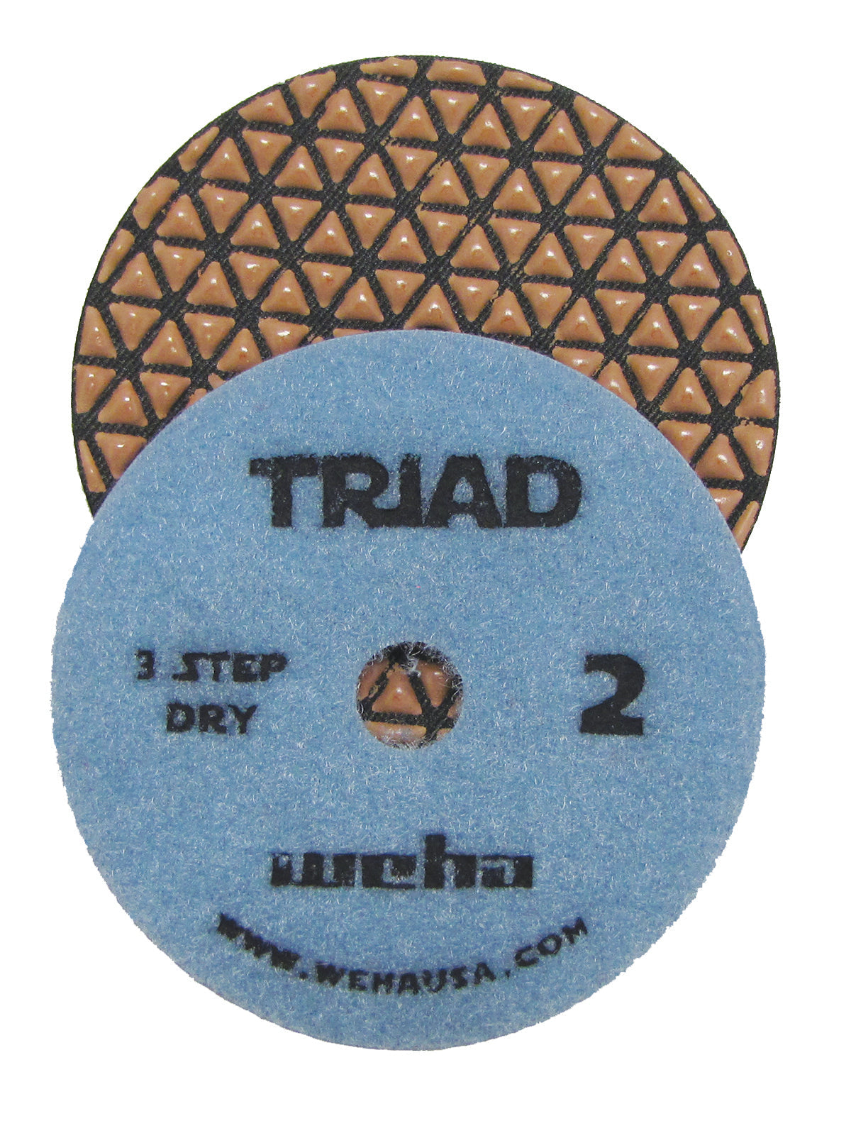 Weha Triad Dry 3 Step Polishing Pads | Application View | diamond polishing pad | Pro Tool Haus