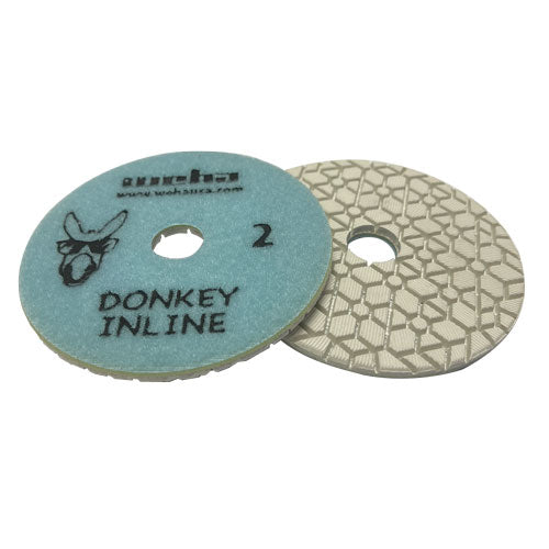 Weha Donkey 3-Step Inline Polishing Pads | Close-up Detail | auto edge polisher | Pro Tool Haus