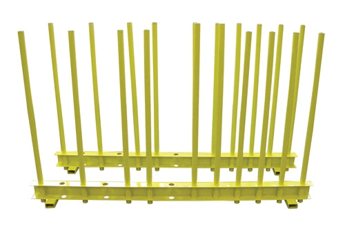 Weha 5' Yellow Heavy-Duty Remnant Rack | Detail View | glass rack | Pro Tool Haus