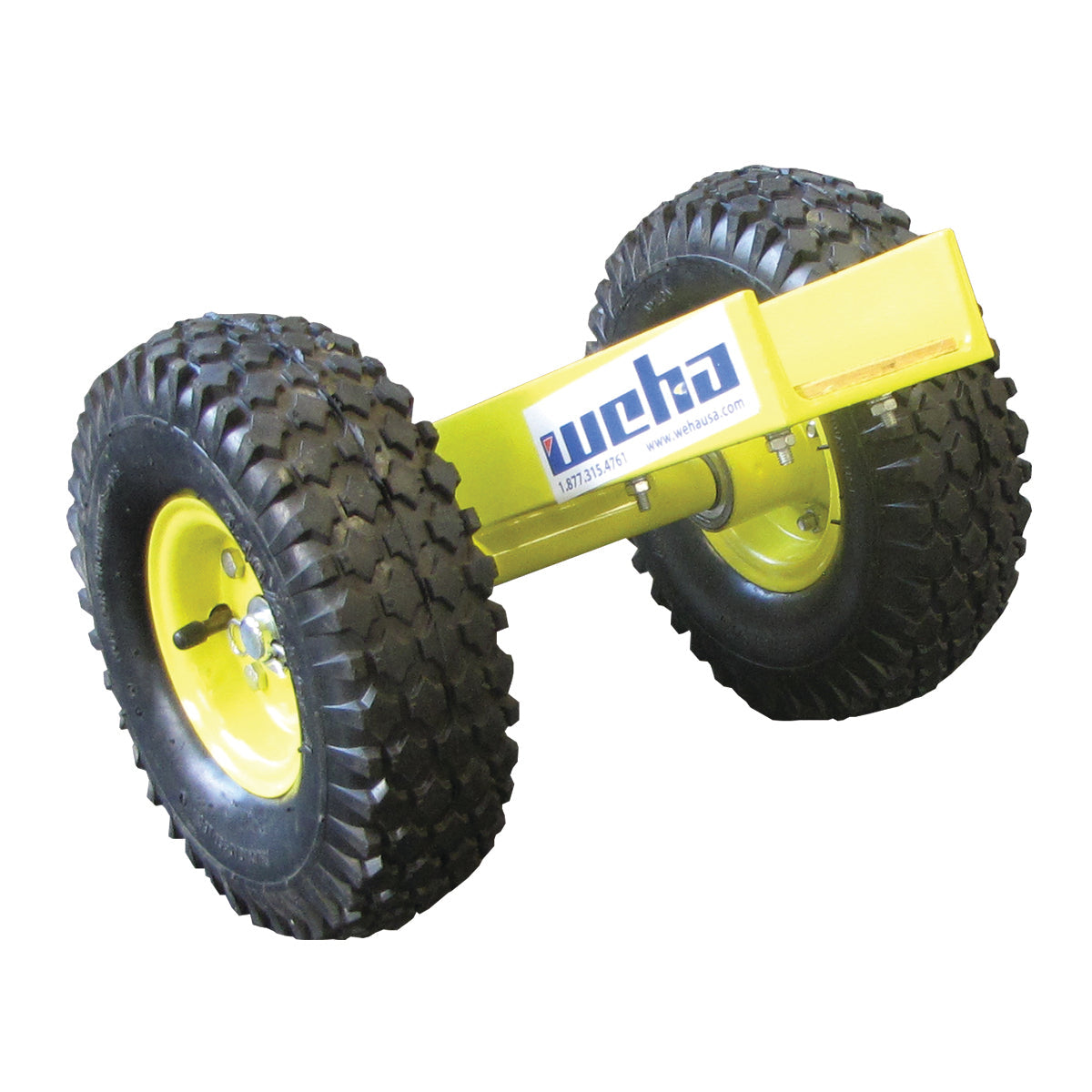 Weha 10" Safety Yellow Slab Dolly with 2 Wheels | Detail View | drywall | Pro Tool Haus
