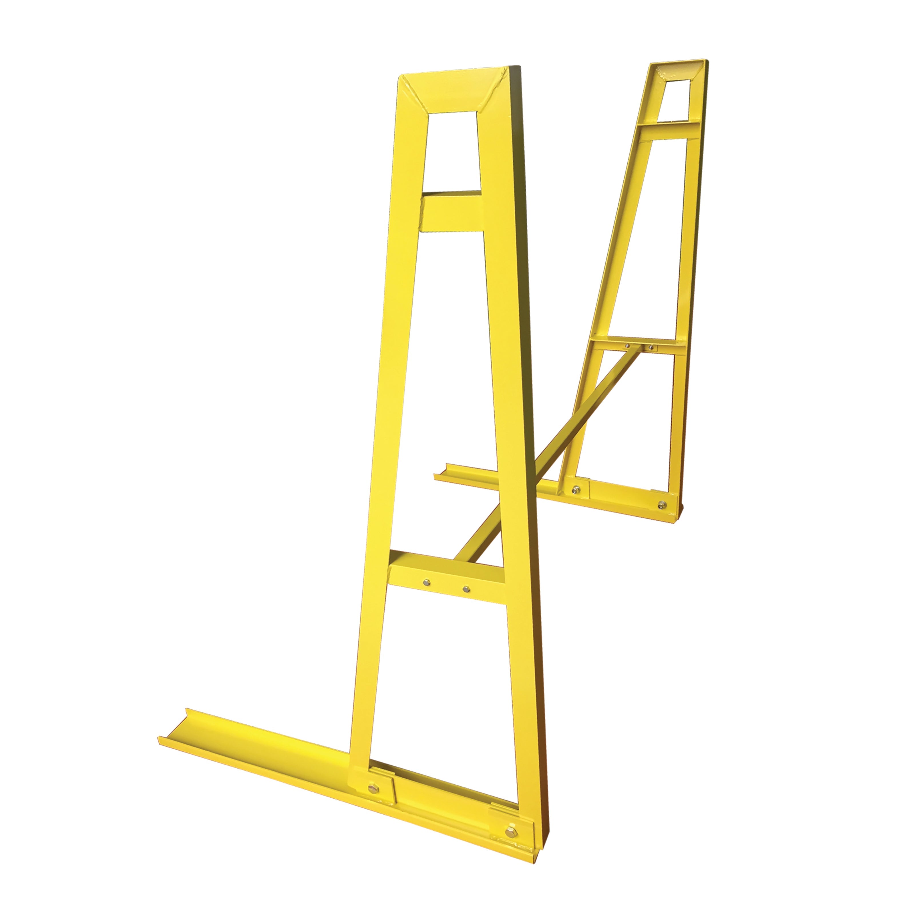 Weha Single Sided A-Frame Storage Rack with Cross Bar Safety Yellow | Feature Detail | a frame | Pro Tool Haus