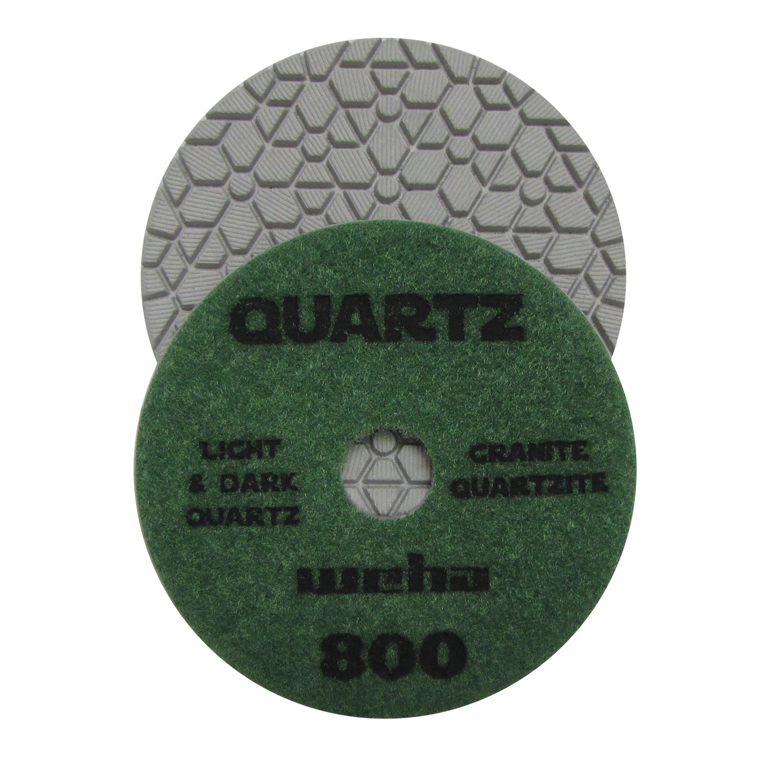 Weha 4" 7 Step Quartz Diamond Polishing Pads | In-Use View | ceramic | Pro Tool Haus