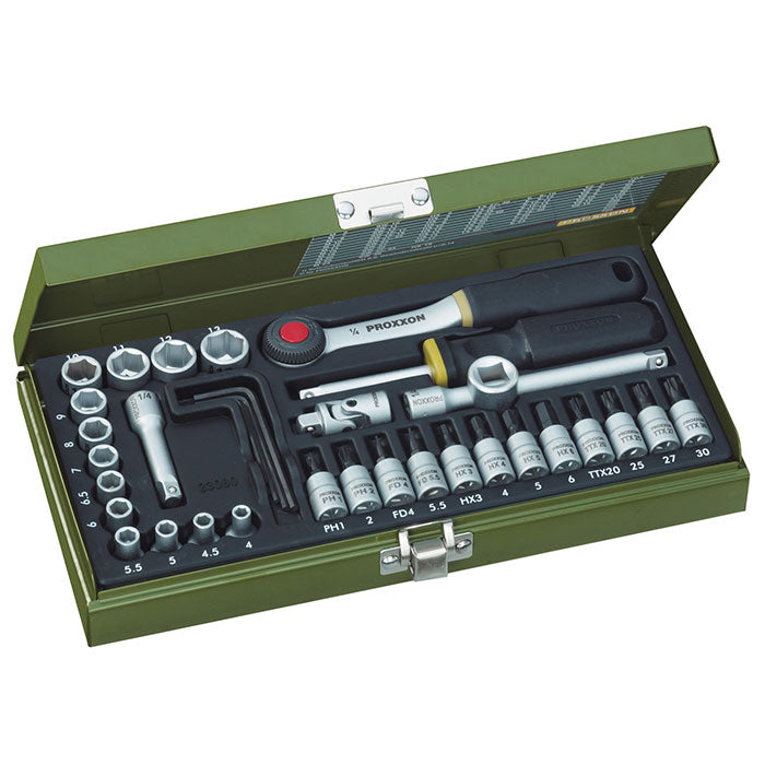 Proxxon 36-piece precision engineer's set with 1/4" ratchet | proxxon socket set | Pro Tool Haus