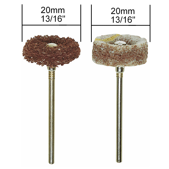 Proxxon Nylon fleece brushes, 2 pcs., Ø 13/16" | Detail View | Pro Tool Haus