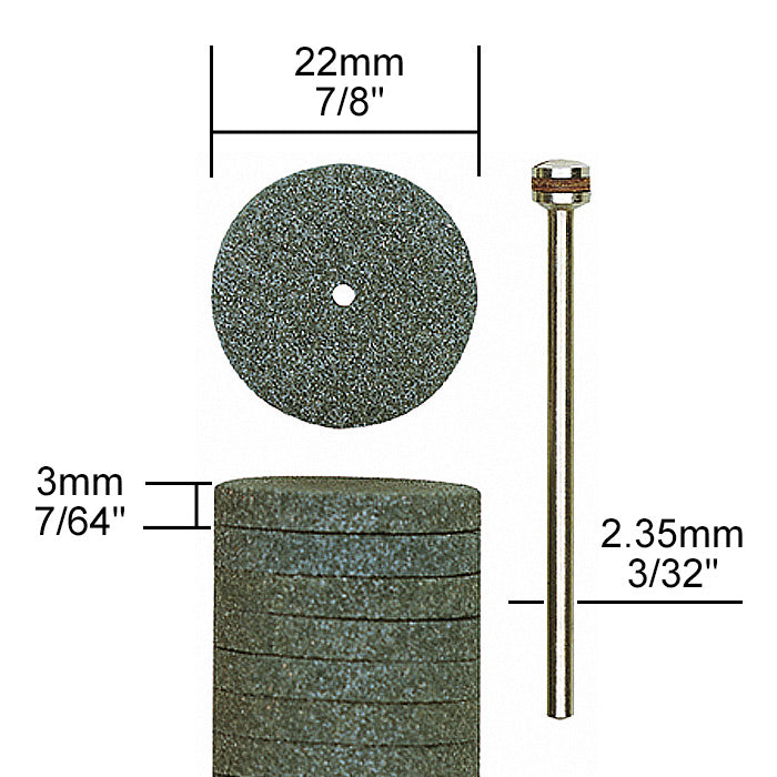 Proxxon Silicon carbide grinding wheels Ø 7/8", 10 pcs. | Detail View | Pro Tool Haus