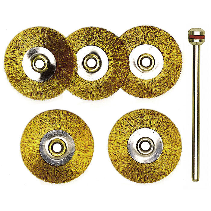 Proxxon Brass wheel brushes, 5 pcs., Ø 7/8" | Pro Tool Haus