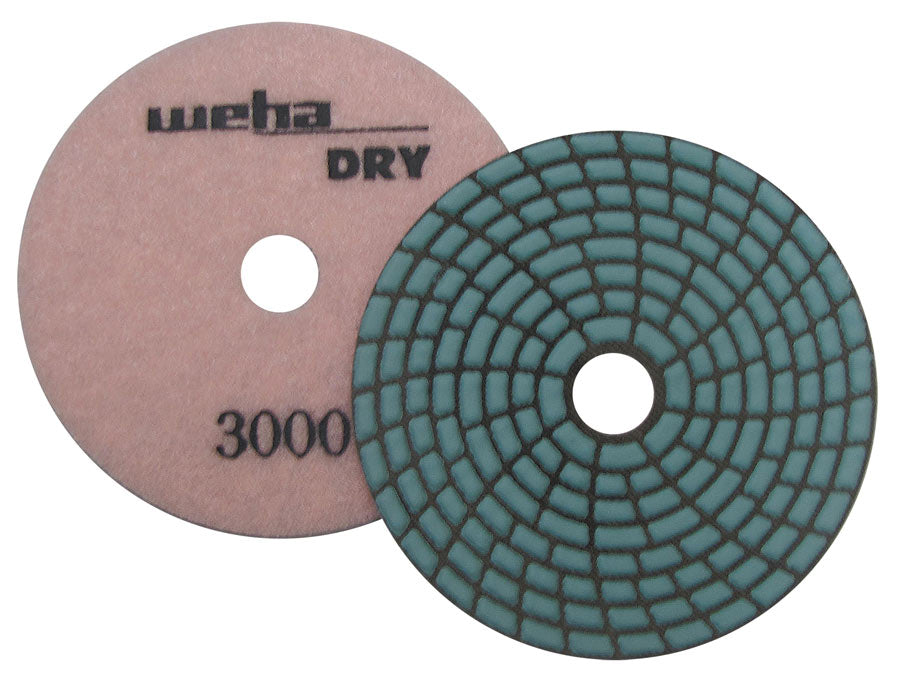 Dry diamond polishing pad 3000 grit for granite, marble, quartzite, wet or dry