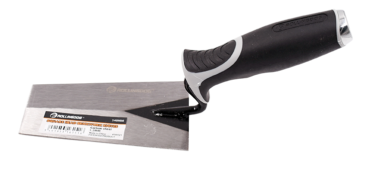 ROLLINGDOG USA 5.5" Bucket Trowel – Carbon Steel Plaster Mixing & Spreading Tool | Detail View | Pro Tool Haus