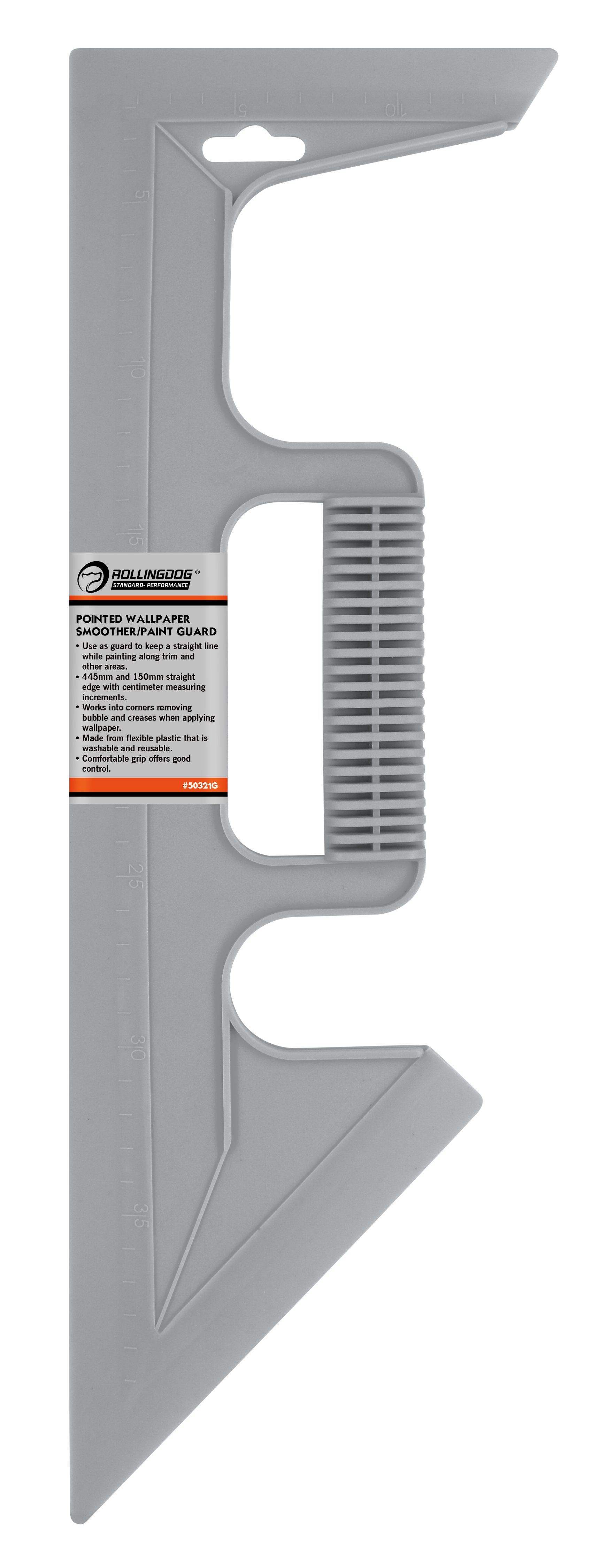ROLLINGDOG USA 17.5" Wallpaper Smoothing Tool | Flexible Edge with Ruler & Grip Handle | Pro Tool Haus