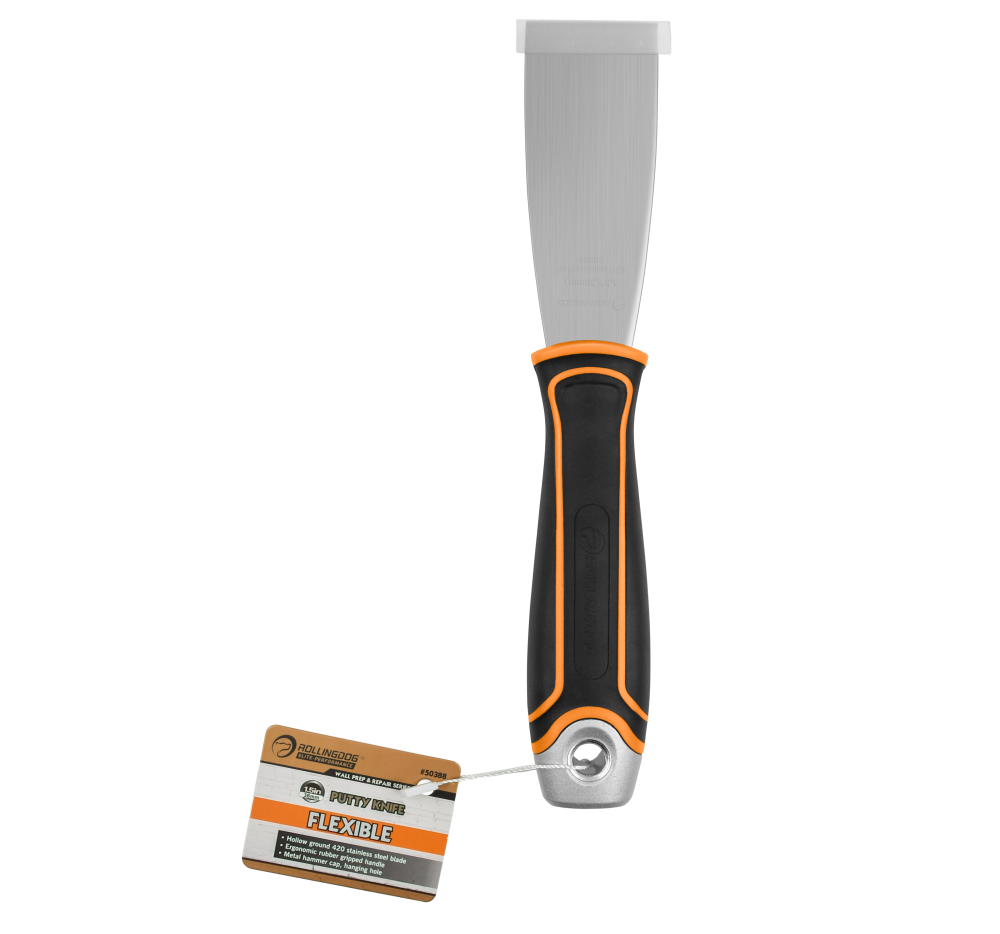 ROLLINGDOG USA GREYHOUND Series PRO-GRADE Putty Knives – Flexible Stainless Steel Blades (Multiple Sizes) | In-Use View | ...