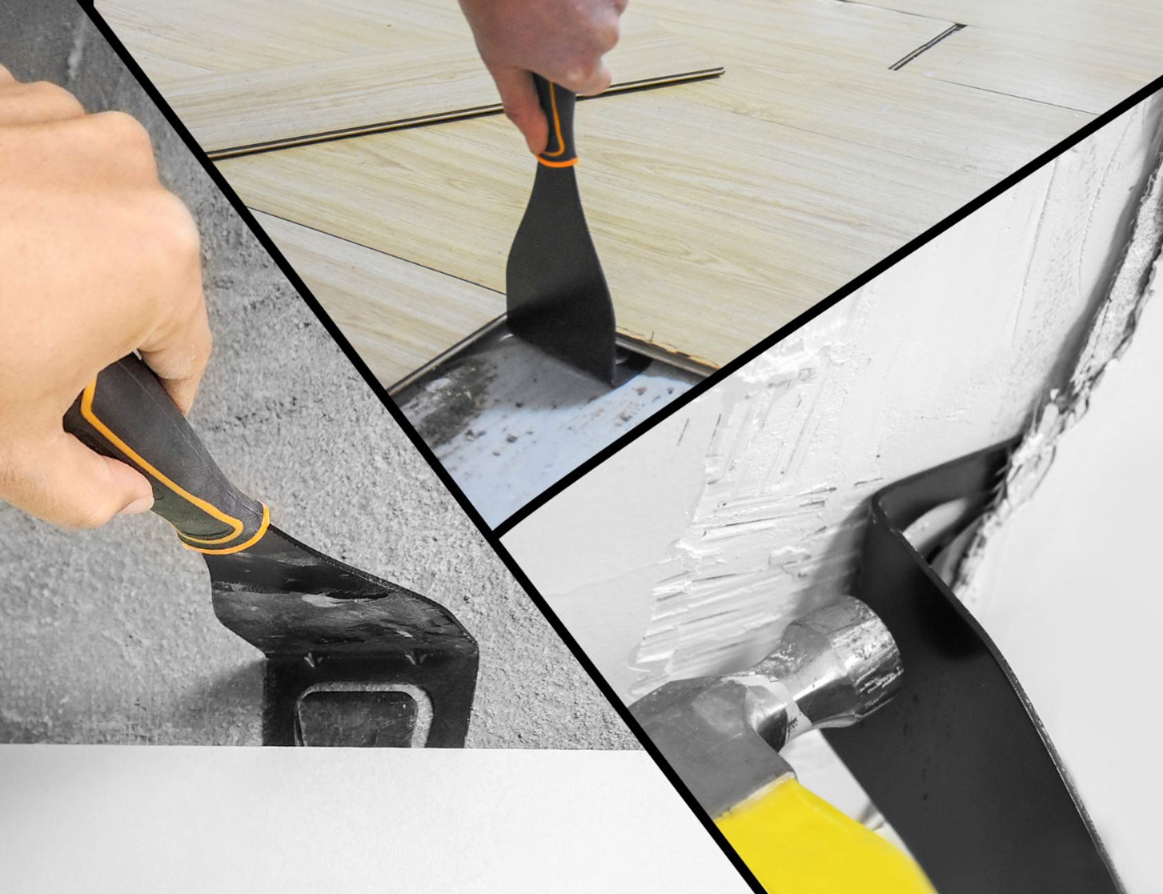 stainless steel trim puller, baseboard removal tool, nail pulling tool, molding removal tool, damage-free trim remover, demolition hand tool, contractor tools