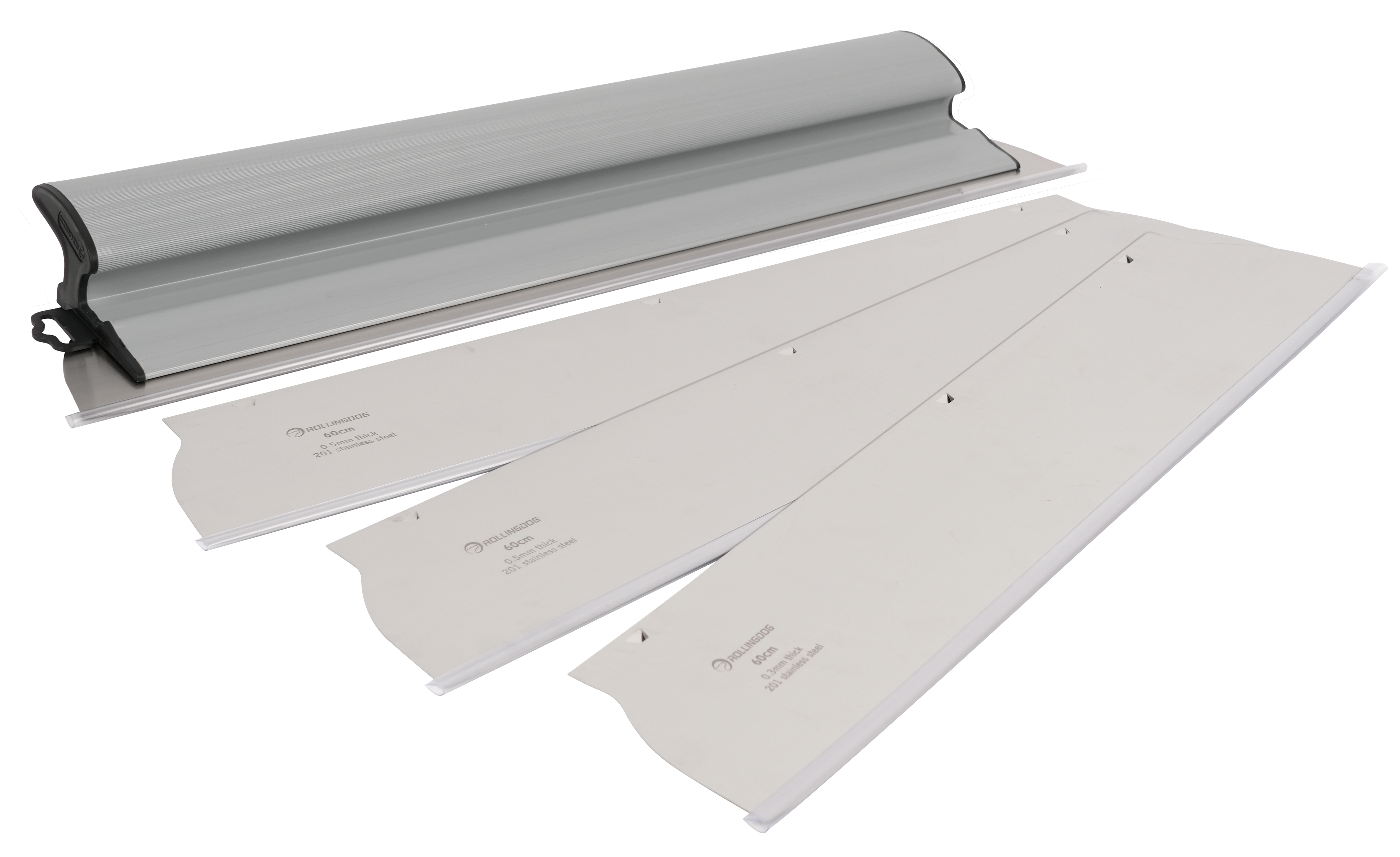 ROLLINGDOG USA SURFEX™ 23.6" Skimming Blade with 3 Extra Blades – Stainless Steel Wall & Ceiling Finishing Tool | Pro Tool...