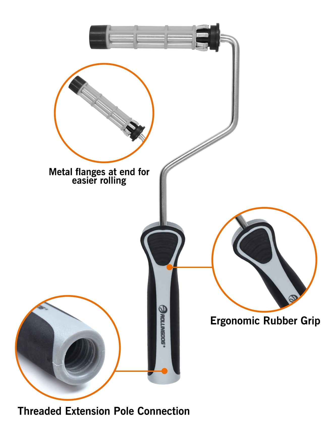 70264-Close-up of jumbo microfiber roller with ergonomic handle