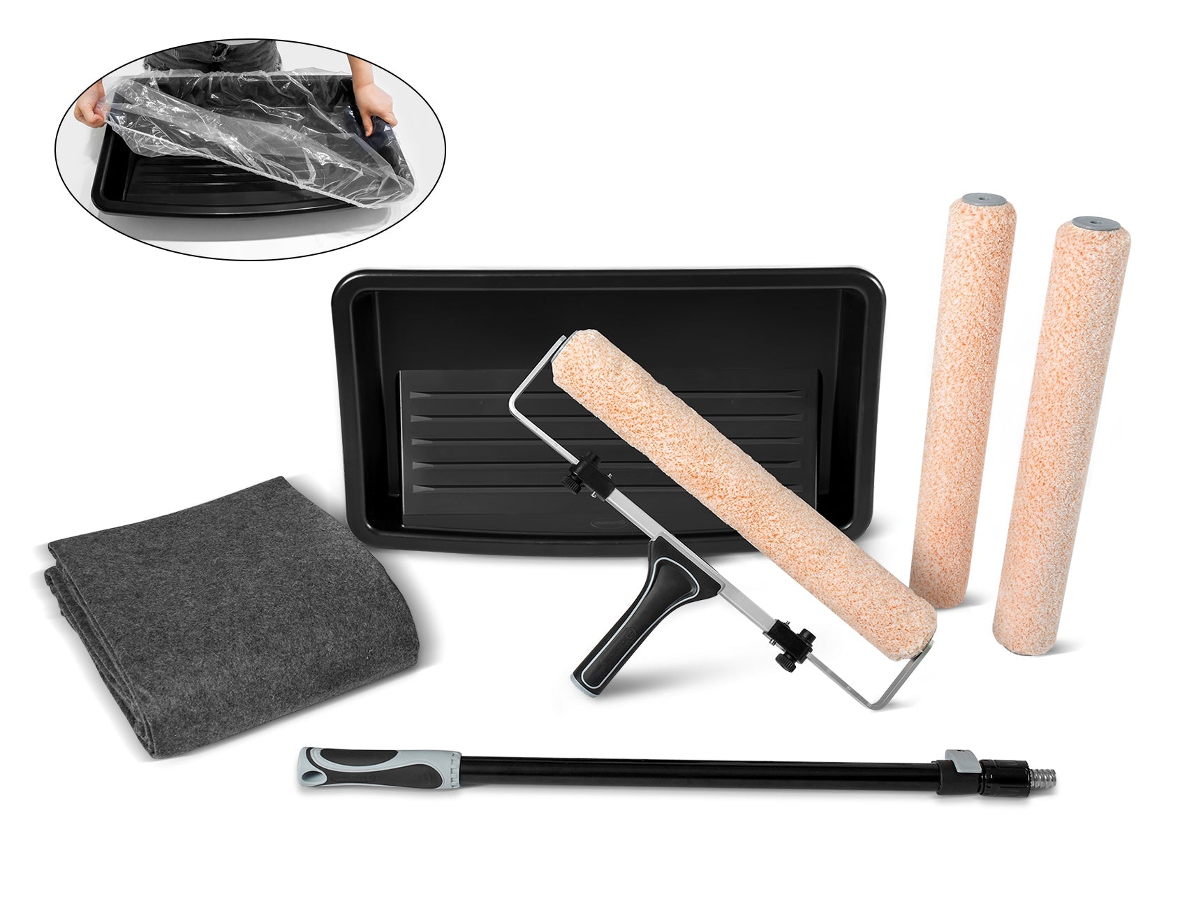 ROLLINGDOG USA THE MOLOSSUS™ 18" Heavy-Duty Paint Roller Kit – Professional Painting Tools | Pro Tool Haus