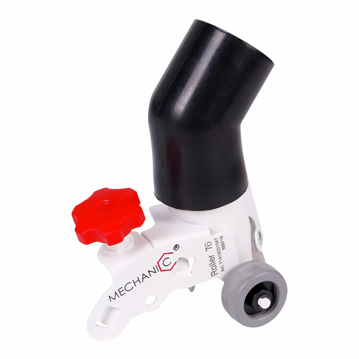 Close-up of Mechanic ROLLER 76 rollers guiding straight tile cuts