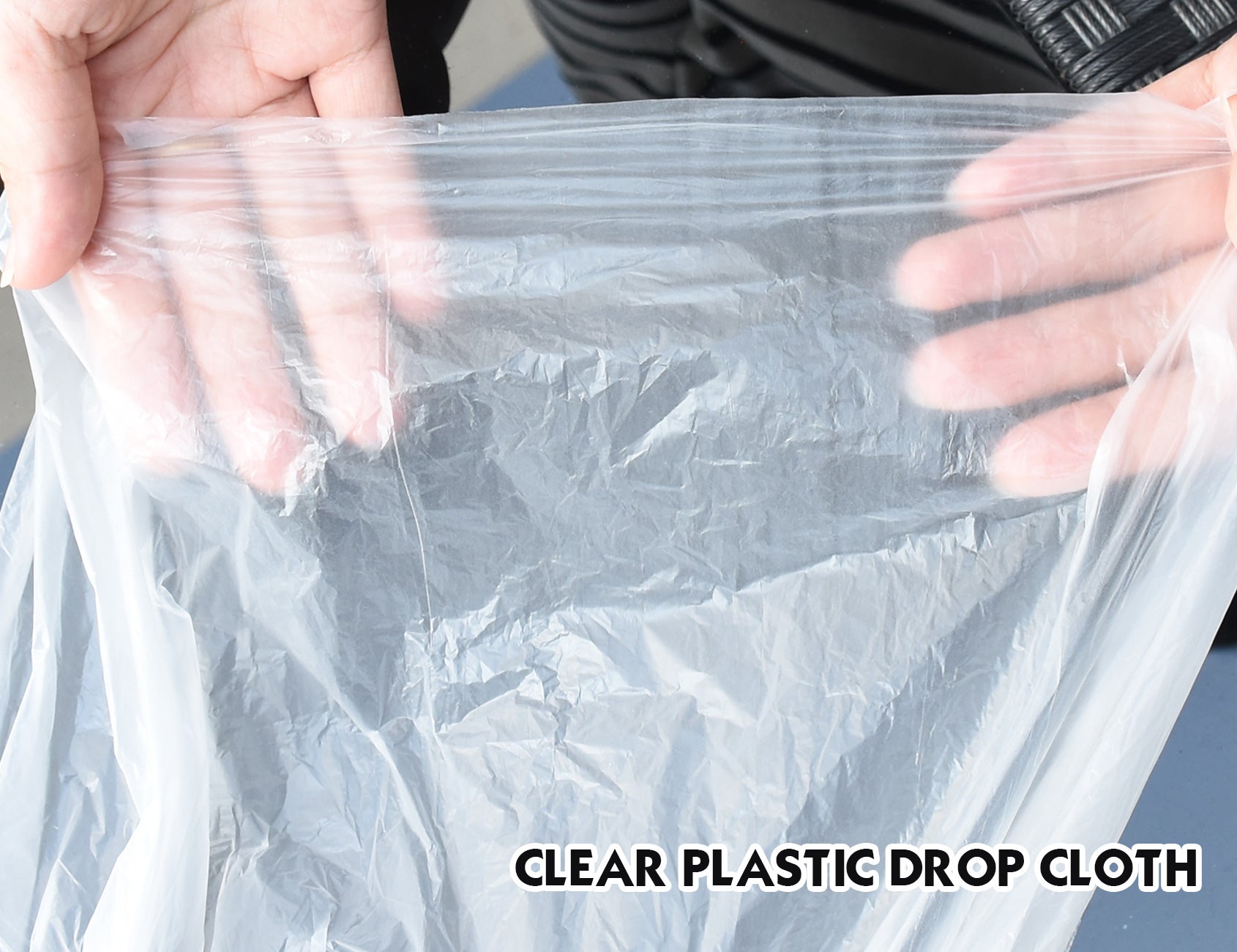 80028-Transparent 12x9 plastic sheet for painting and surface protection