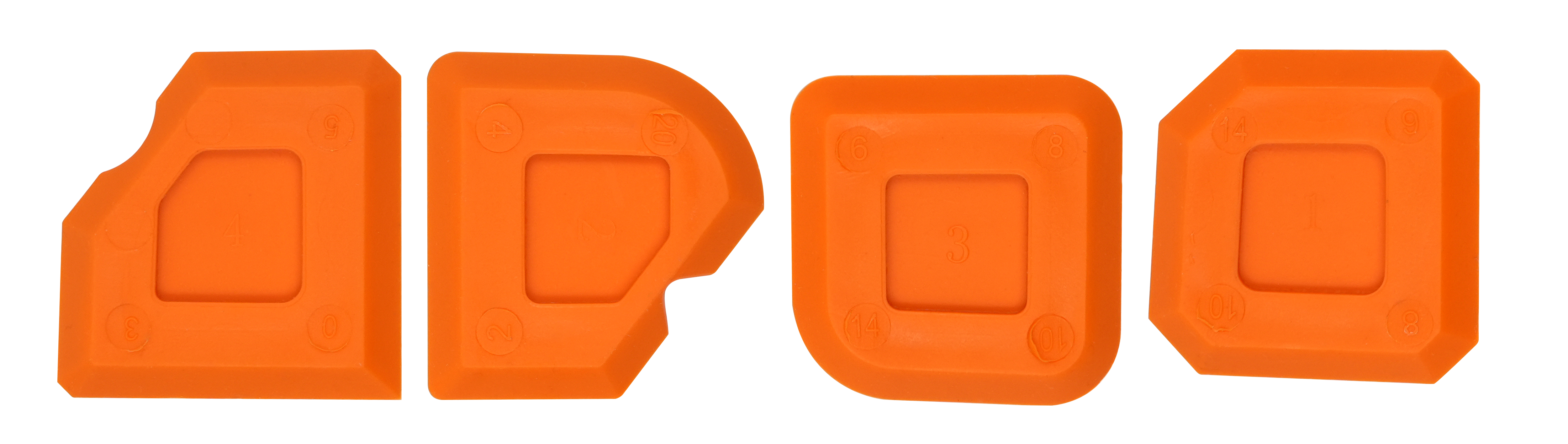 RollingDog reusable sealant spreaders with orange tools