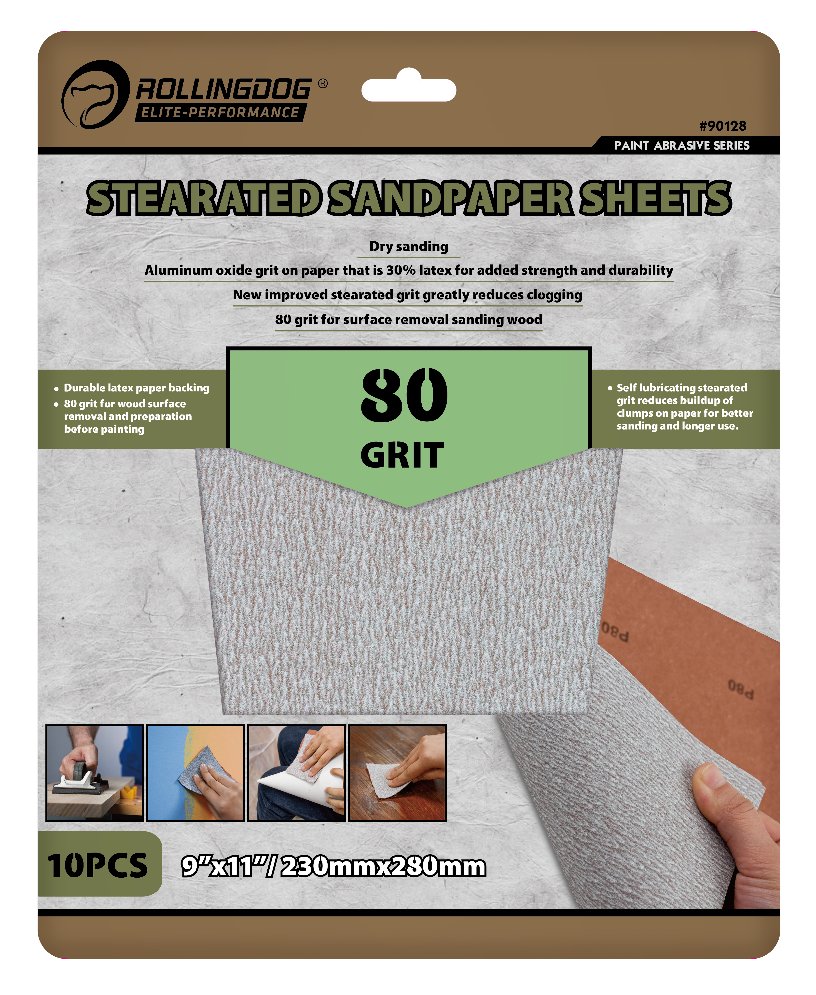 Rollingdog 80 grit sanding sheet