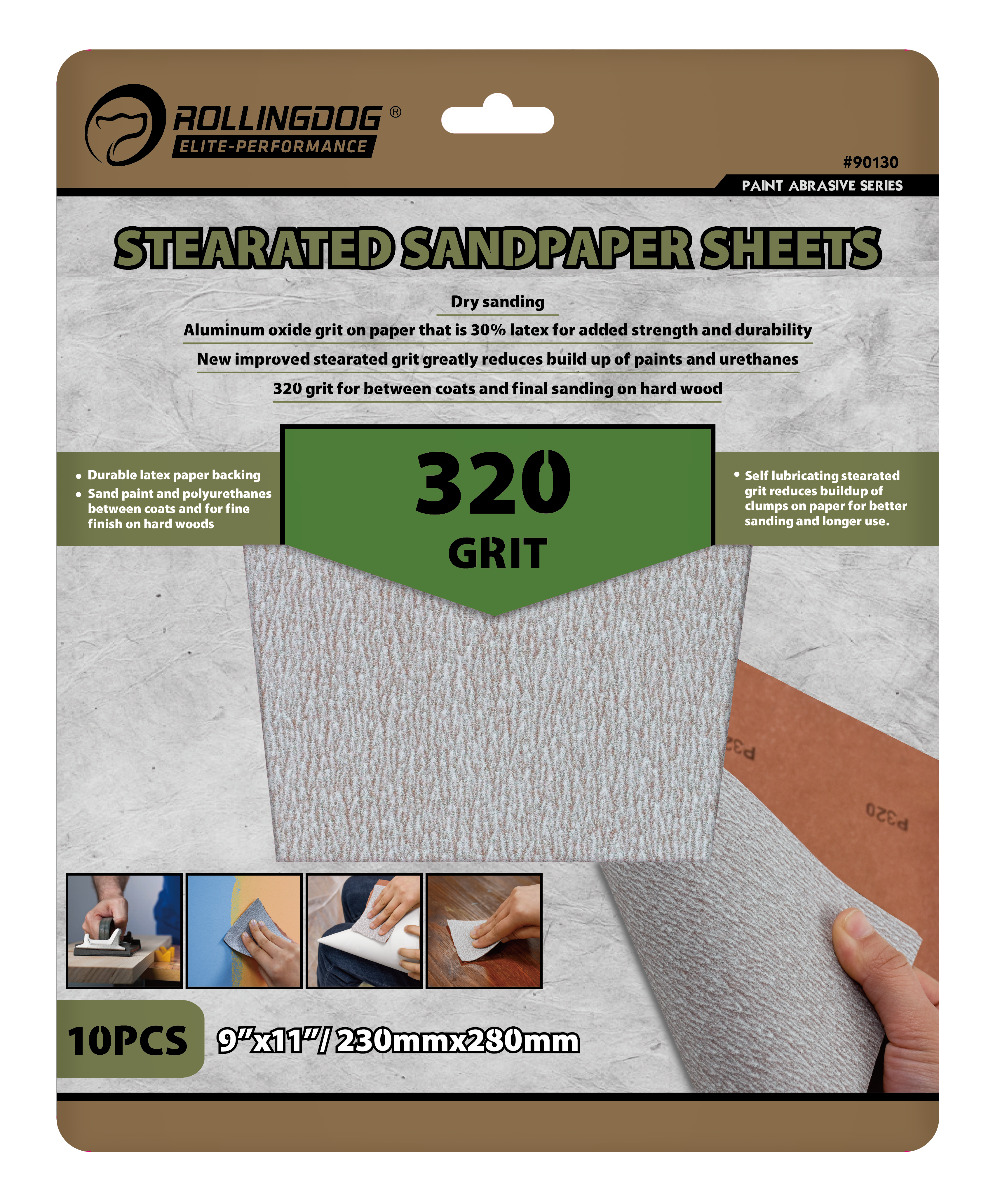 Rollingdog 320 grit sheet