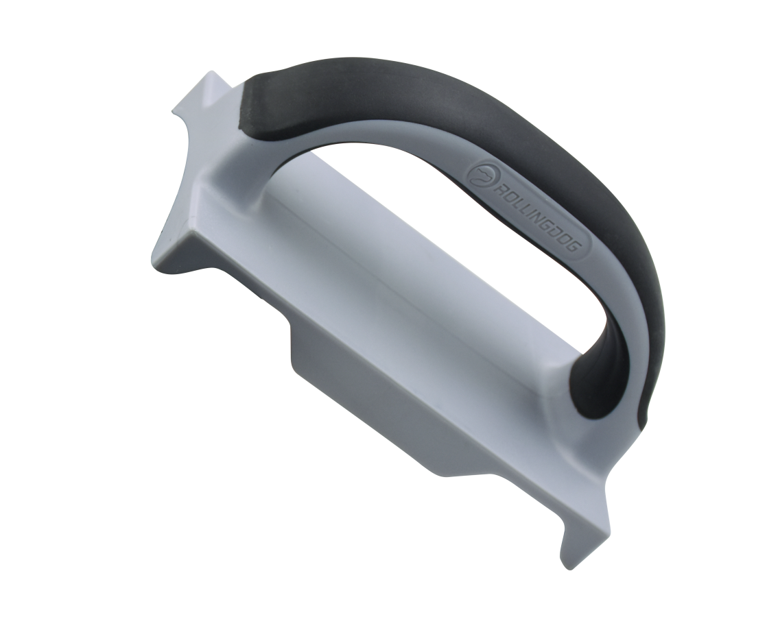 Sanding sponge handle 'RollingDog' branding