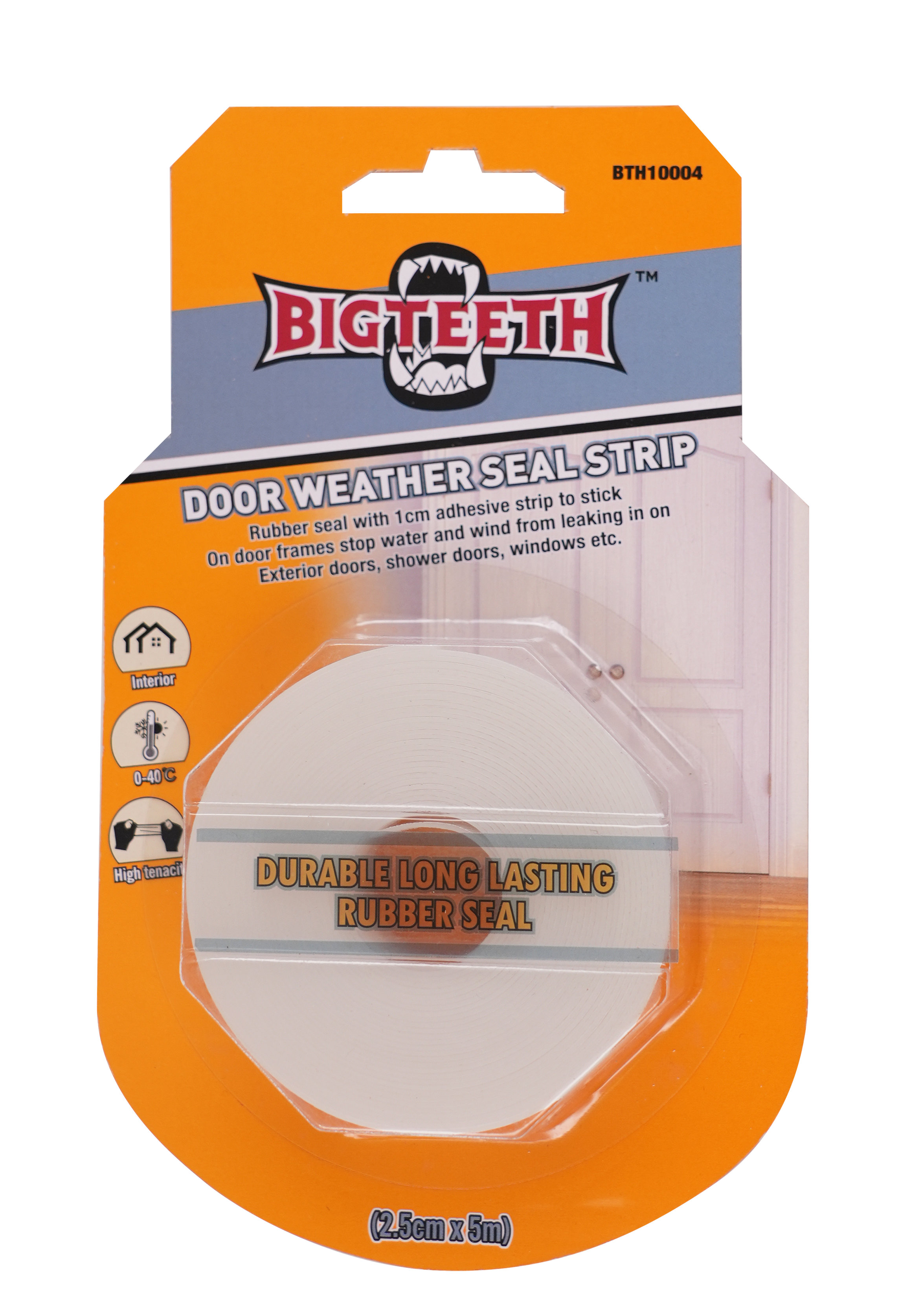 ROLLINGDOG USA Door Weather Seal Strip | 1" x 16.4 ft TPE Adhesive Draft & Water Seal | Detail View | Pro Tool Haus