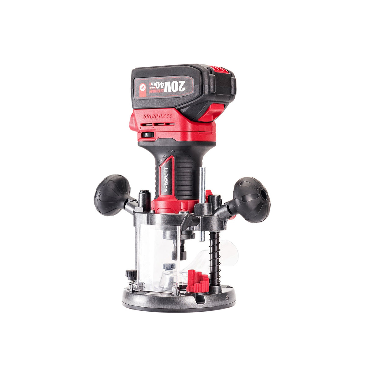 WorCraft 20V Brushless Cordless Router Kit with 4.0Ah Battery Options & Charger