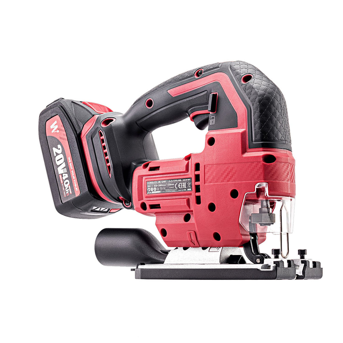 WorCraft 20V Brushless Jigsaw Kit with 4.0Ah Battery Options & Charger