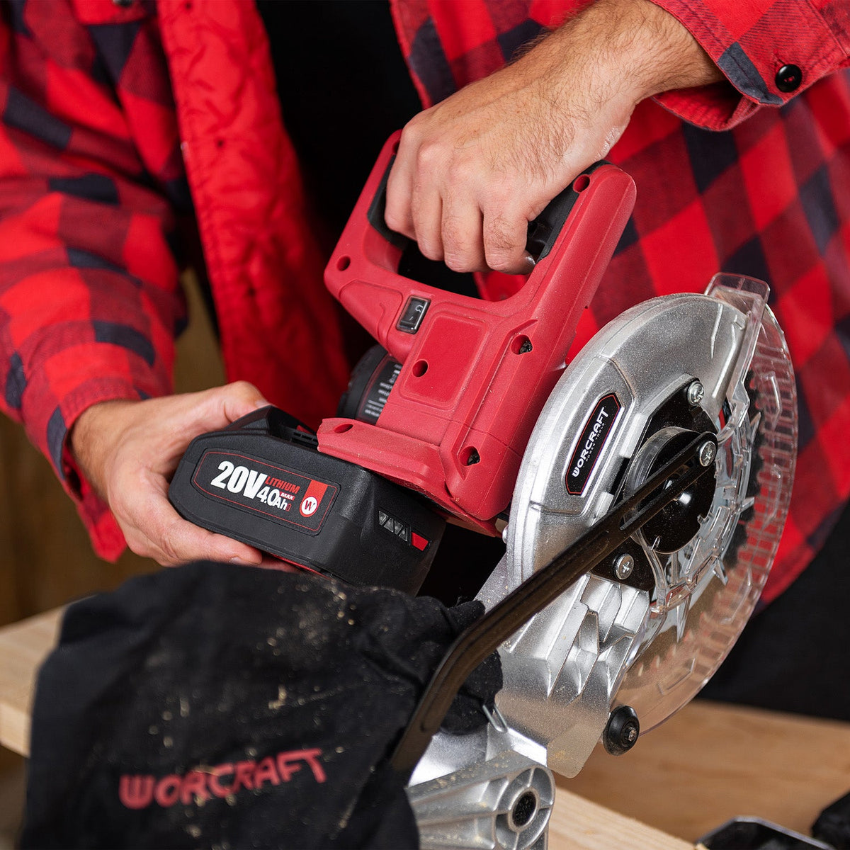 WorCraft 20V Cordless Sliding Miter Saw Kit with 4.0Ah Battery Options & Charger