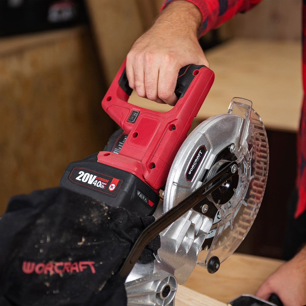 WorCraft 20V Cordless Sliding Miter Saw Kit with 4.0Ah Battery Options & Charger