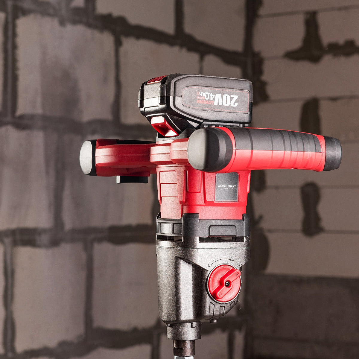 WorCraft 20V Cordless Paddle Mixer Kit with 4.0Ah Battery & Charger