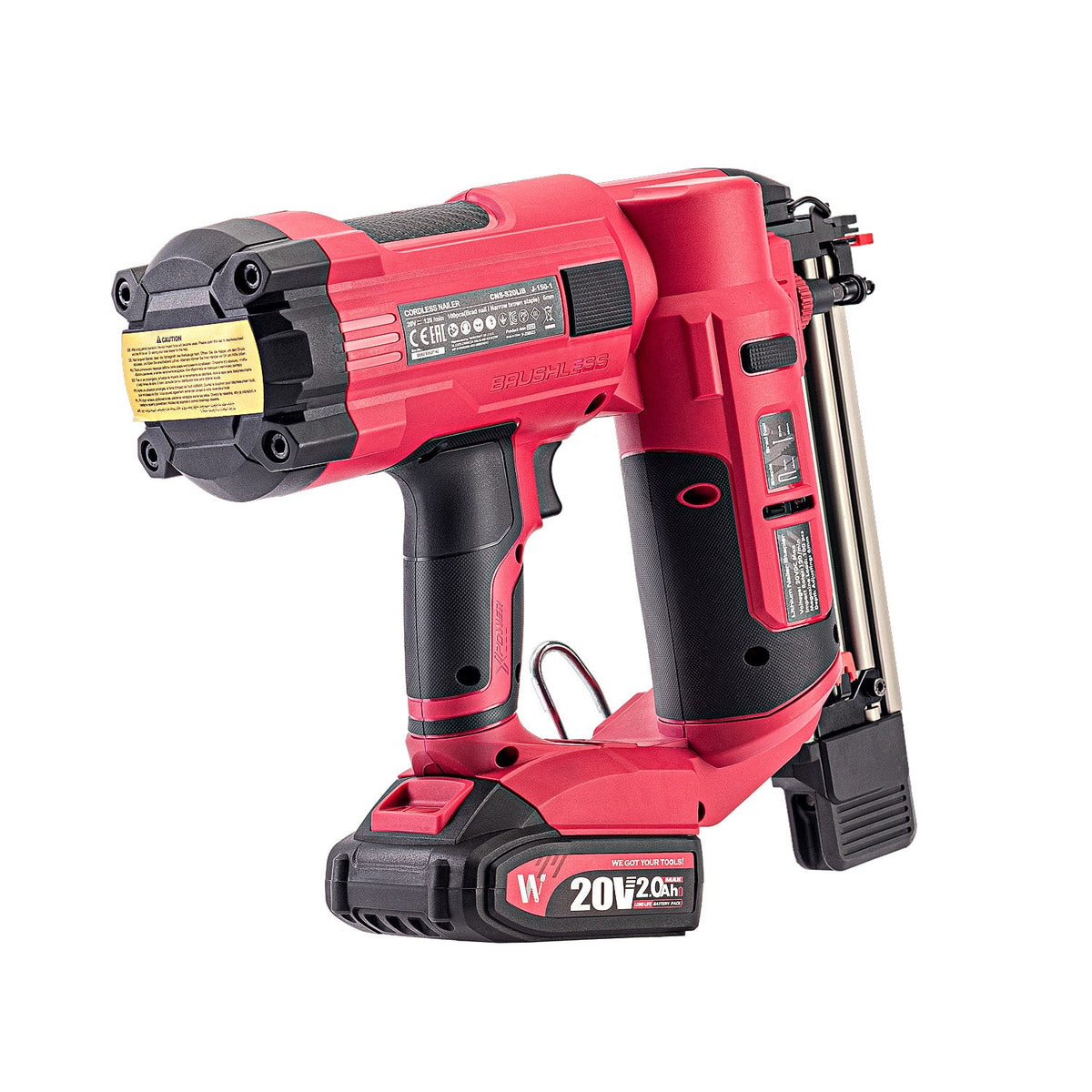 WorCraft 20V Cordless Brad Nailer & Stapler Kit with 4.0Ah Battery Options & Charger