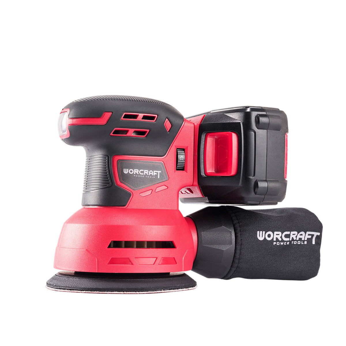 WorCraft 20V Cordless Random Orbital Sander Kit with 2.0Ah Battery Options & Charger