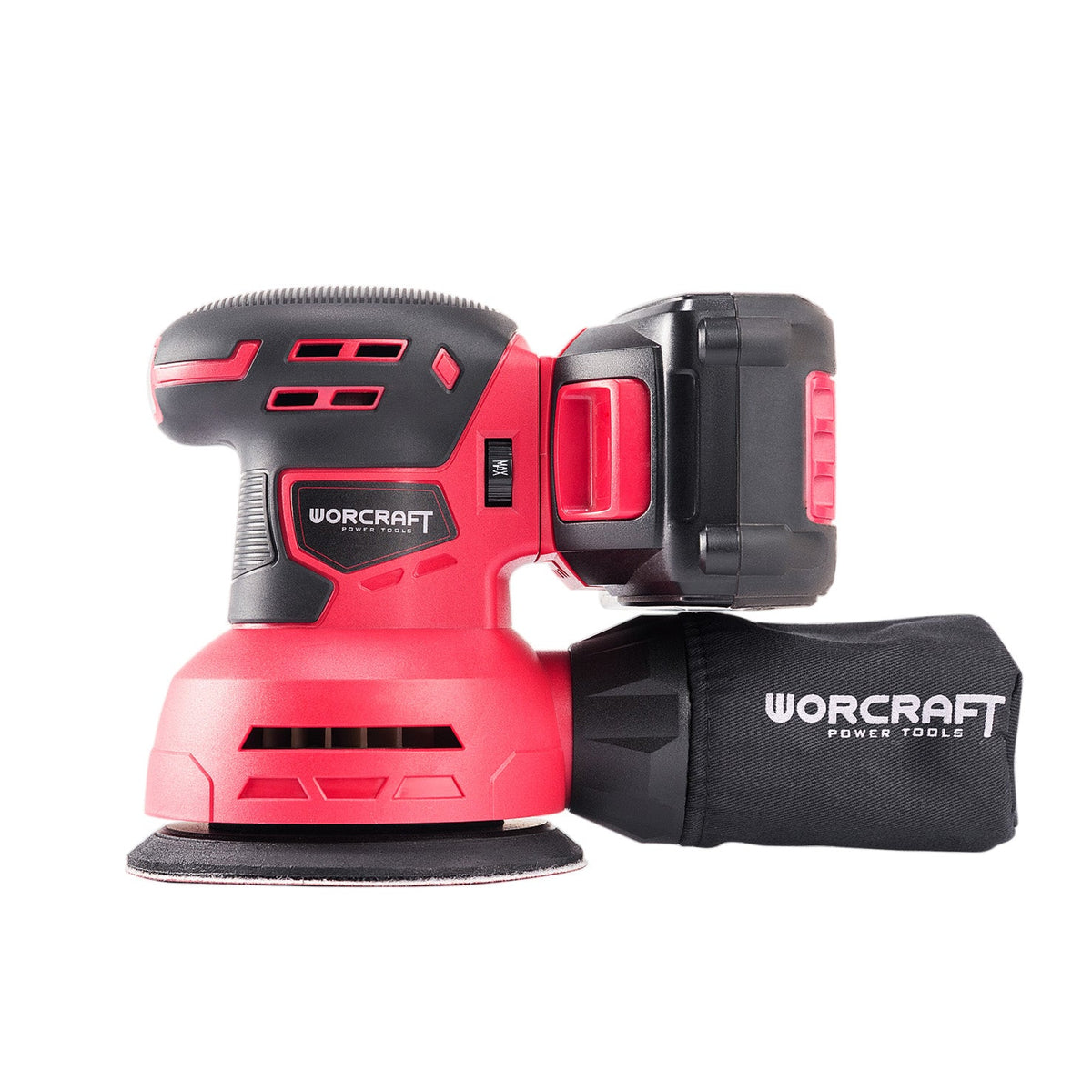 WorCraft 20V Cordless Random Orbital Sander Kit with 2.0Ah Battery Options & Charger