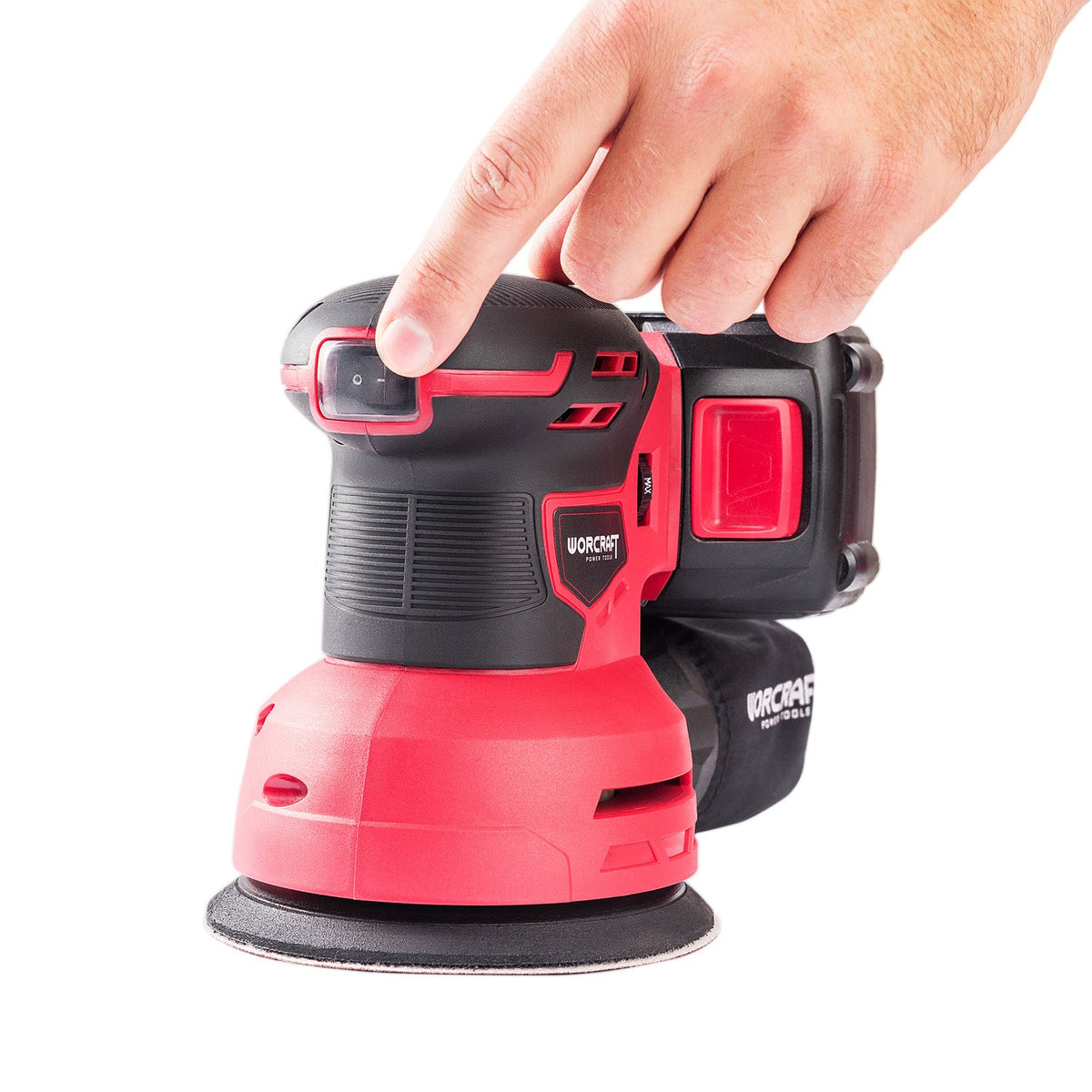 WorCraft 20V Cordless Random Orbital Sander Kit with 2.0Ah Battery Options & Charger