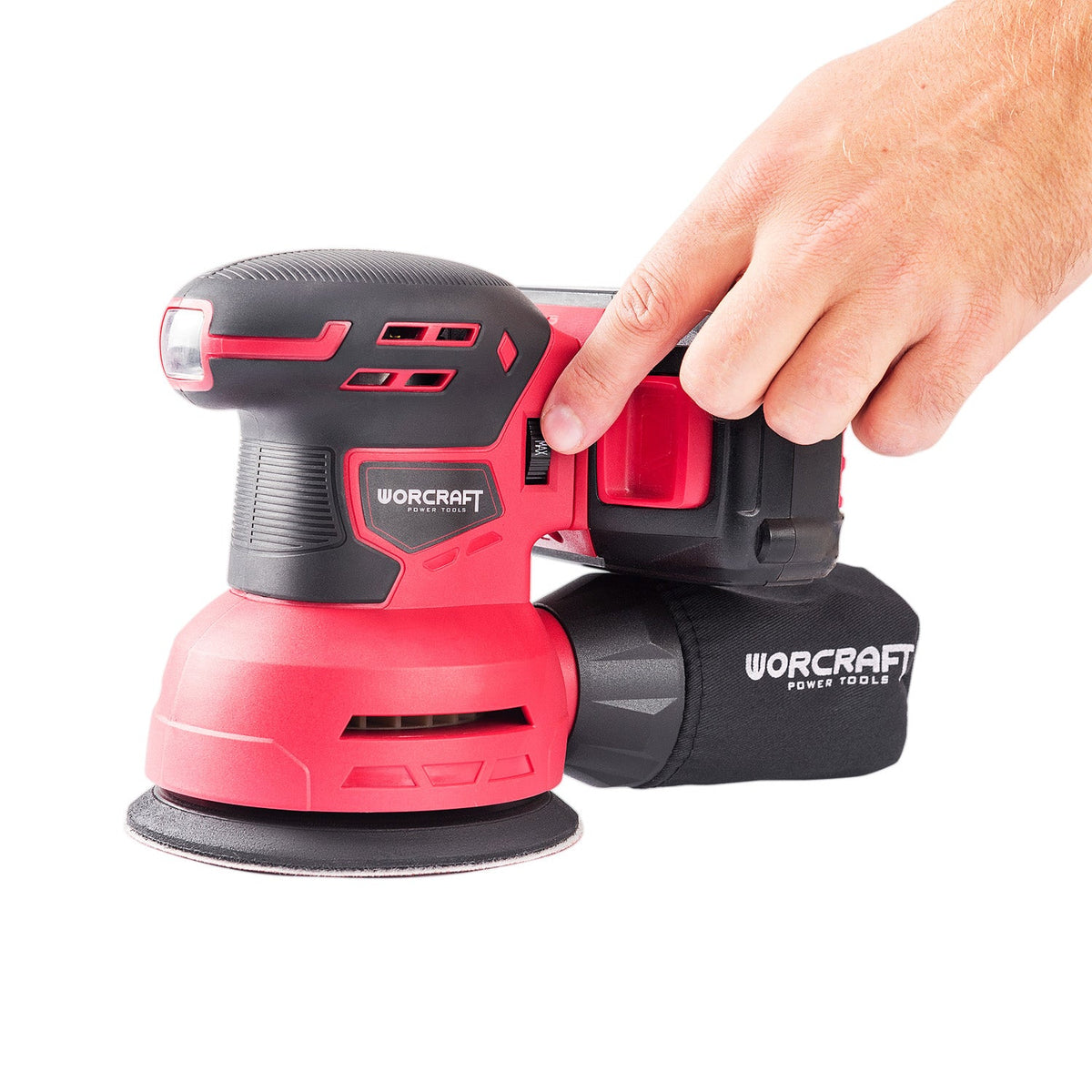 WorCraft 20V Cordless Random Orbital Sander Kit with 2.0Ah Battery Options & Charger