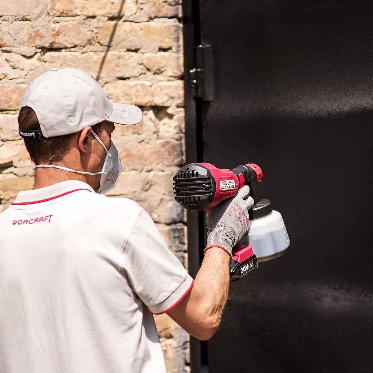 WorCraft 20V Cordless HVLP Paint Sprayer Kit with 2.0Ah Battery Options & Charger