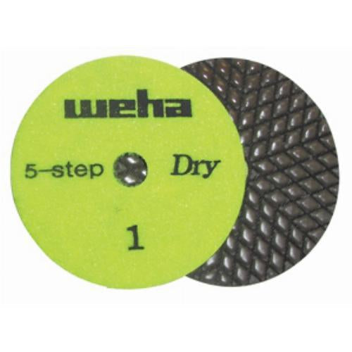 Weha 4" 5 Step Dry Diamond Polishing Pads | Detail View | diamond polishing pad | Pro Tool Haus