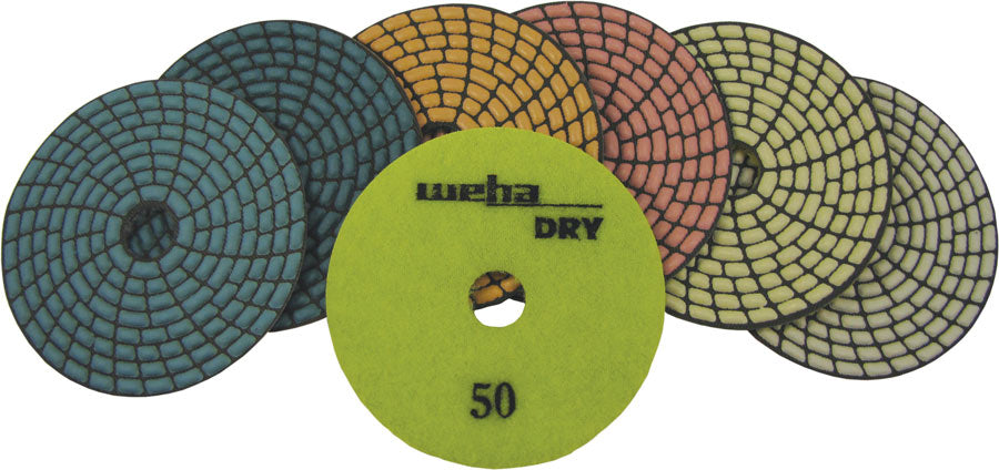 7 step dry diamond polishing pads