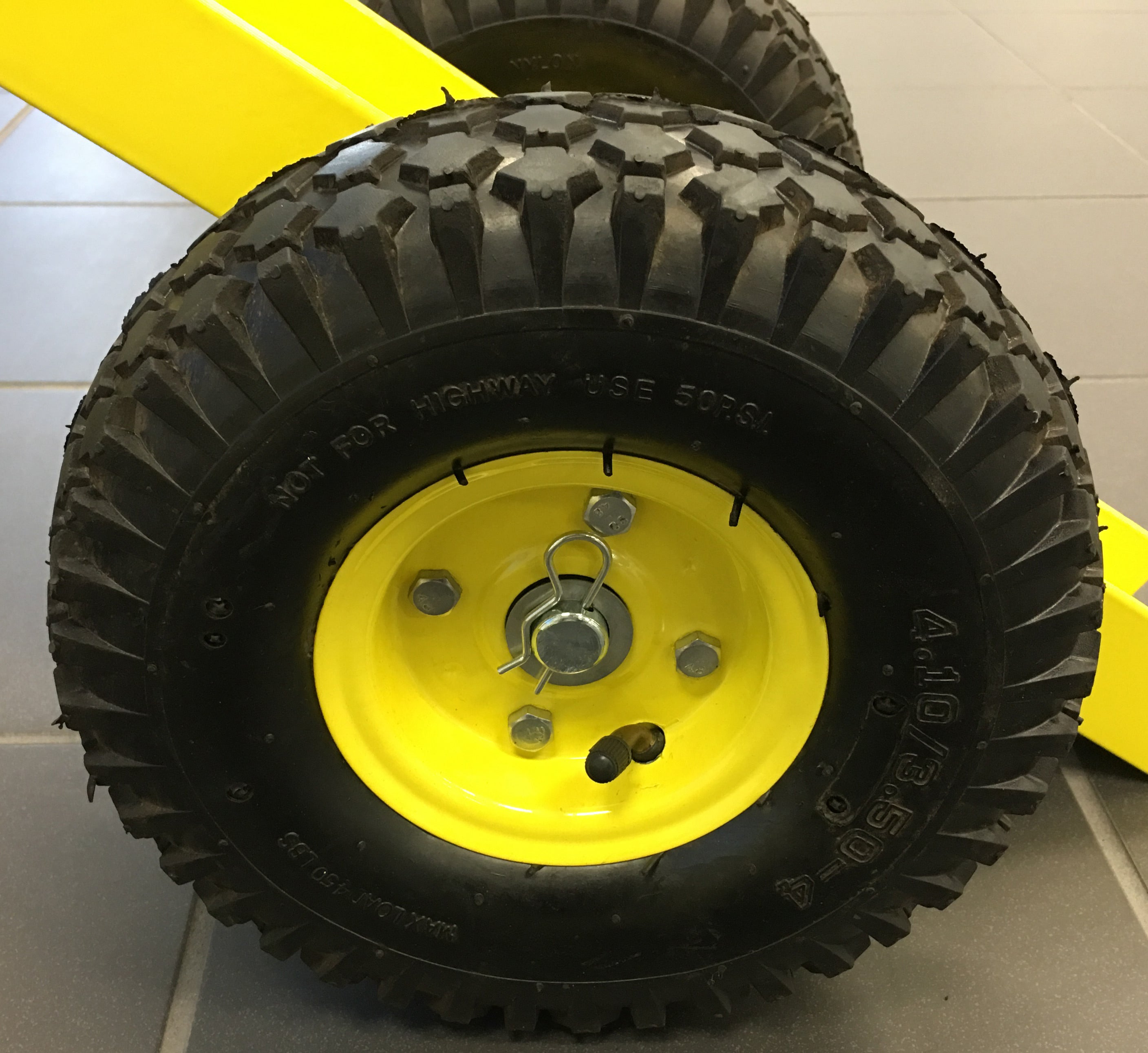 Weha 10" Safety Yellow Slab Dolly with 2 Wheels | Application View | drywall | Pro Tool Haus